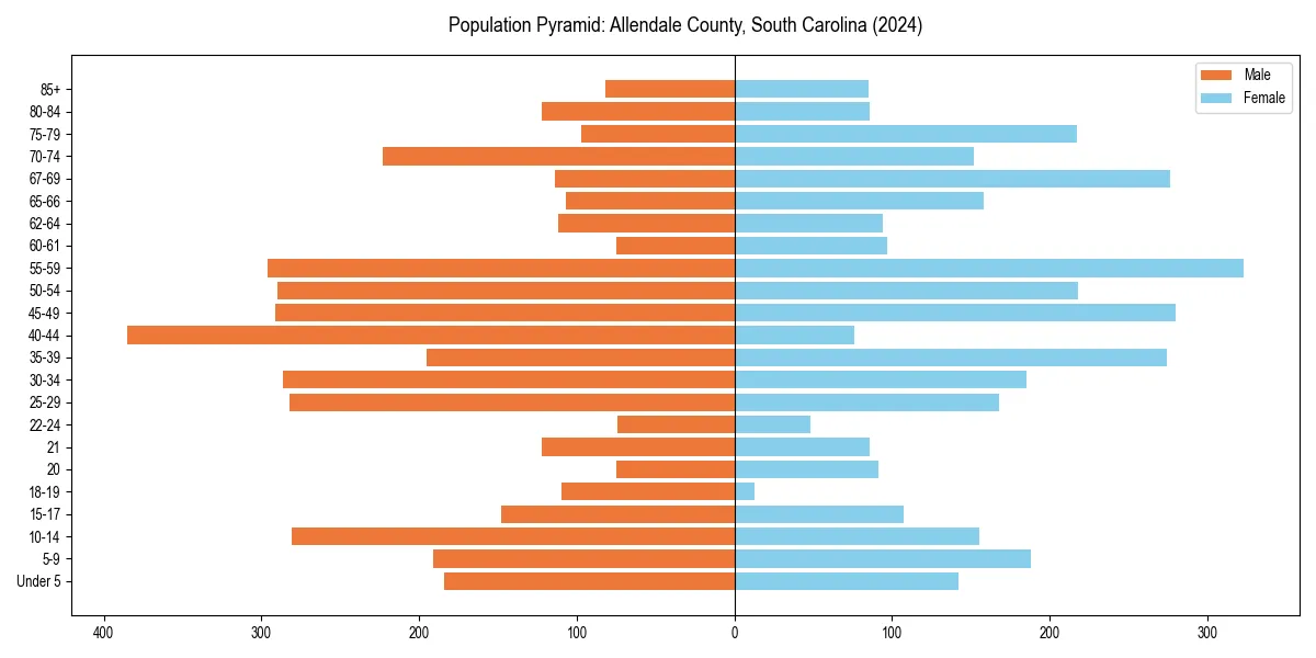 Population pyramid for 