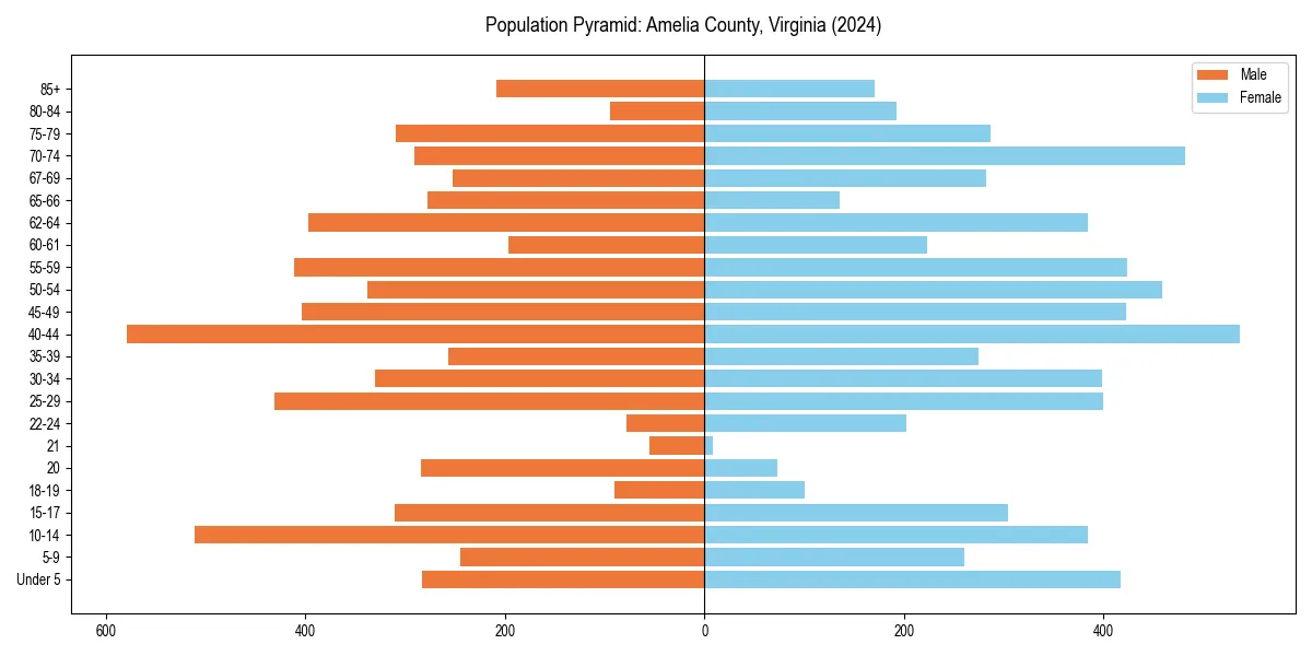 Population pyramid for 