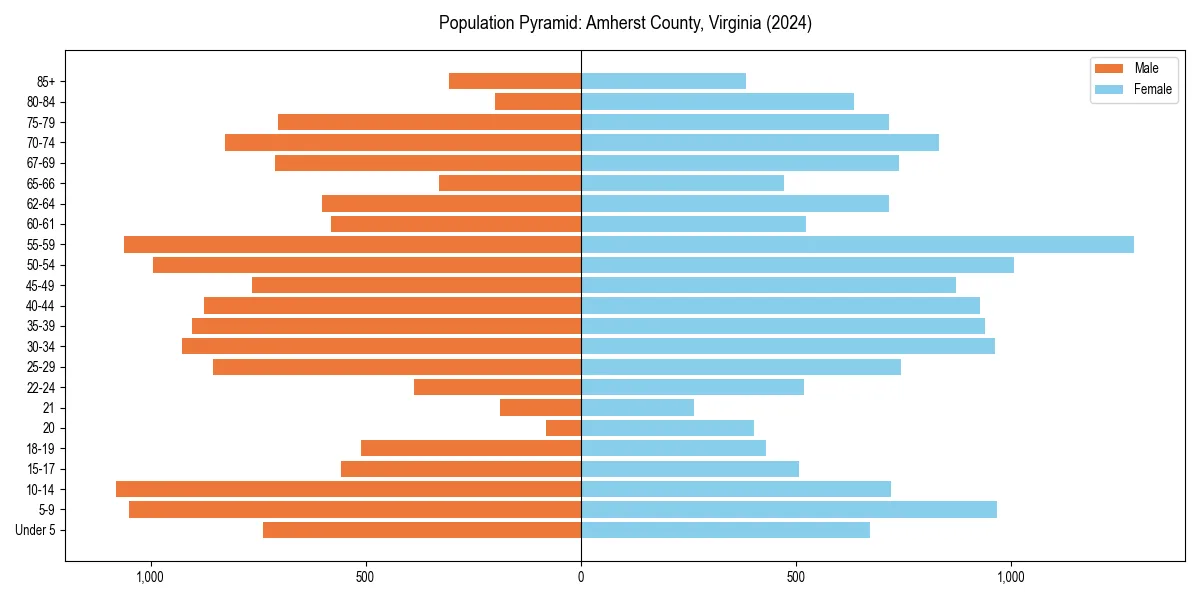Population pyramid for 