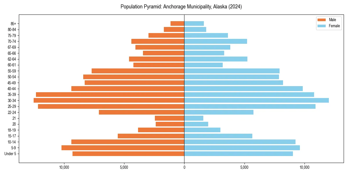 Population pyramid for 