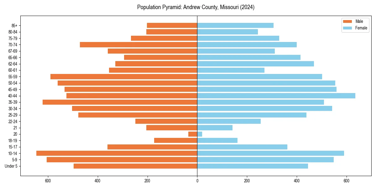 Population pyramid for 