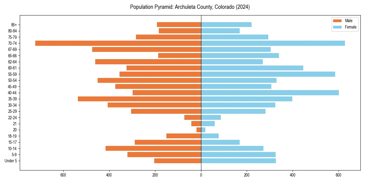Population pyramid for 