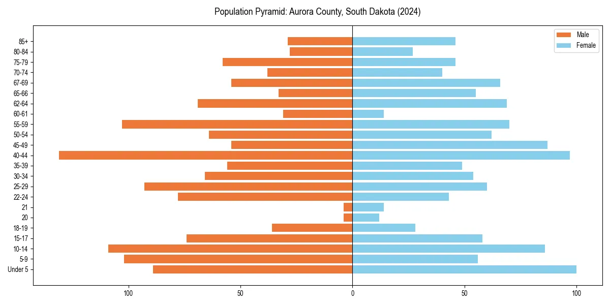 Population pyramid for 