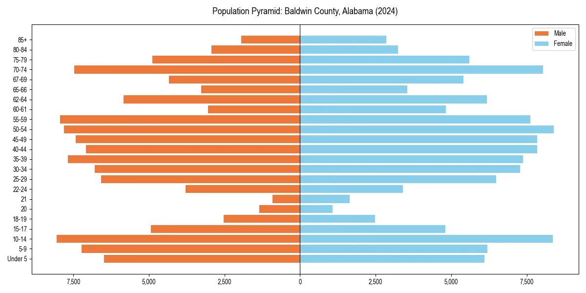 Population pyramid for 