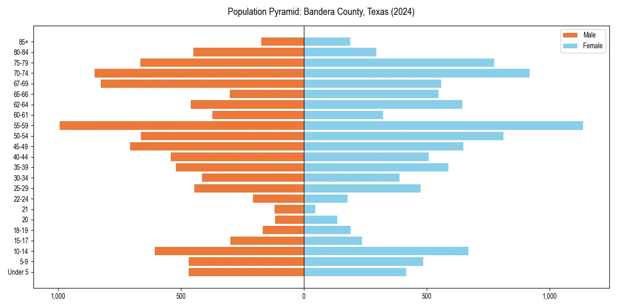 Population pyramid for 