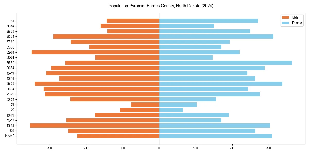 Population pyramid for 