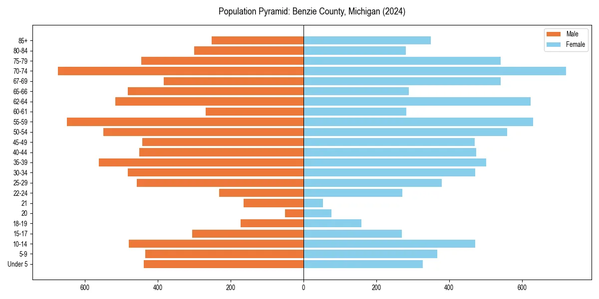 Population pyramid for 