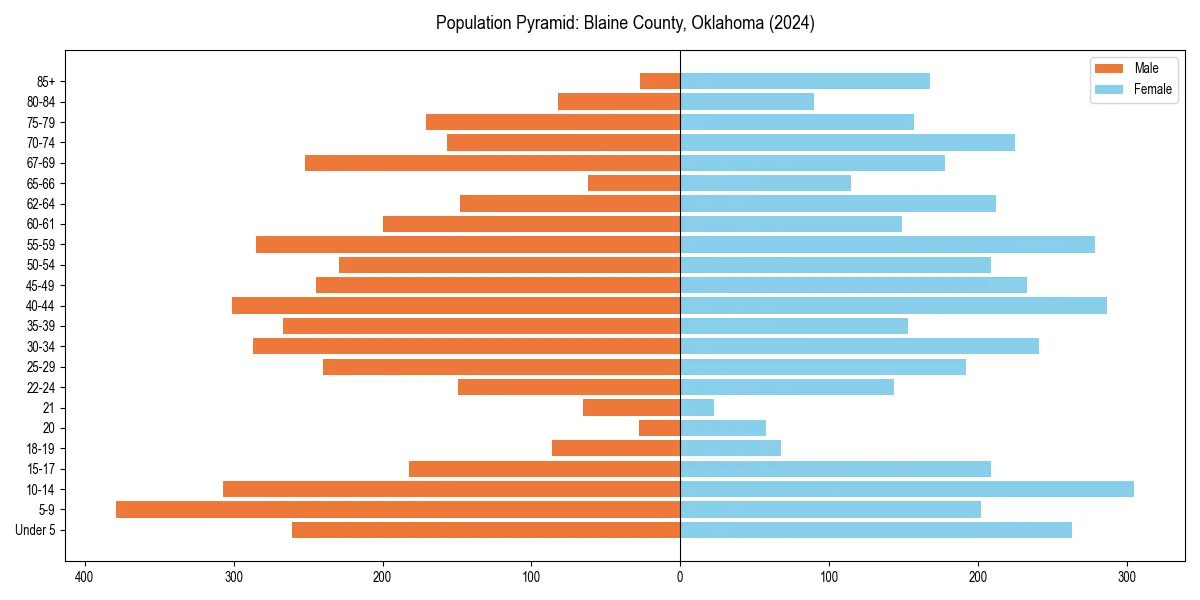 Population pyramid for 