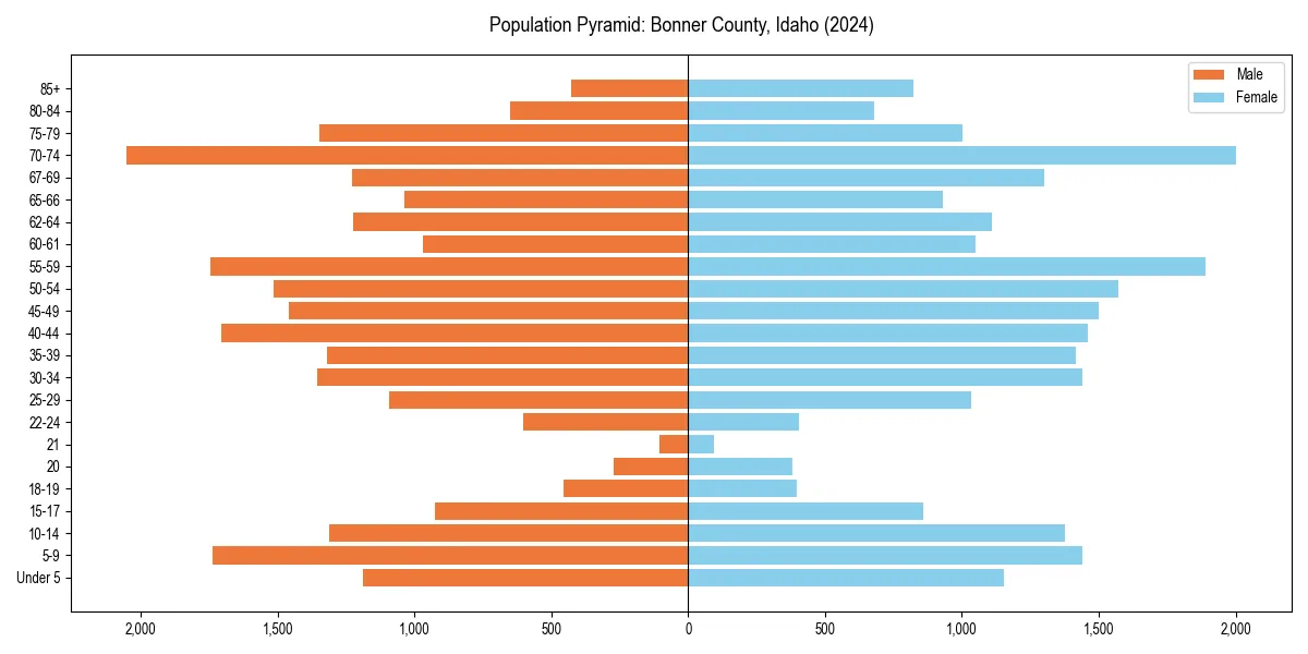 Population pyramid for 