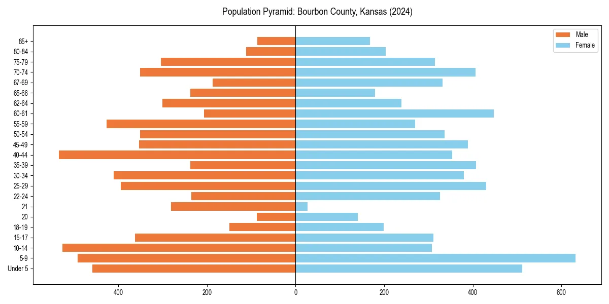 Population pyramid for 