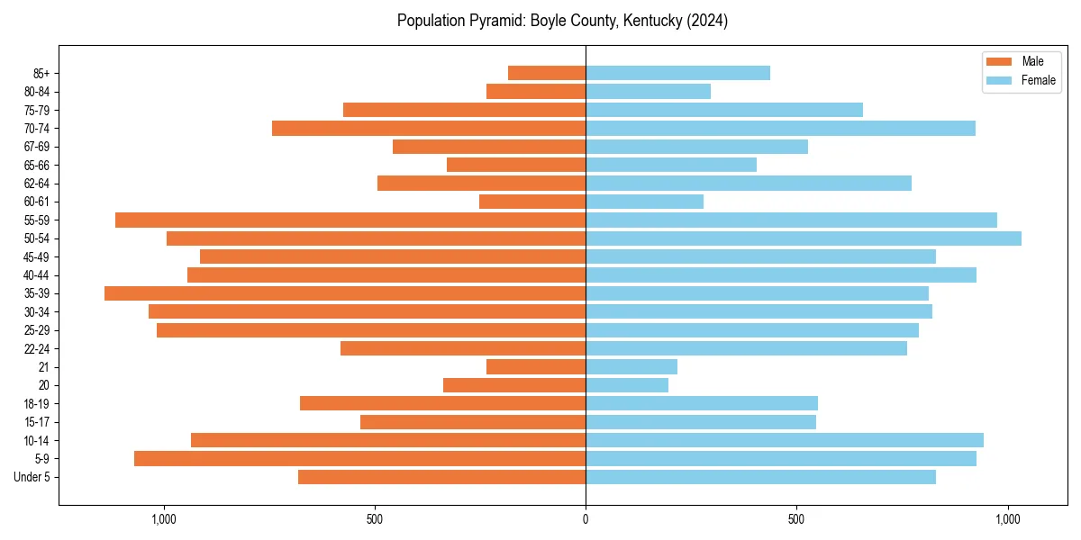 Population pyramid for 
