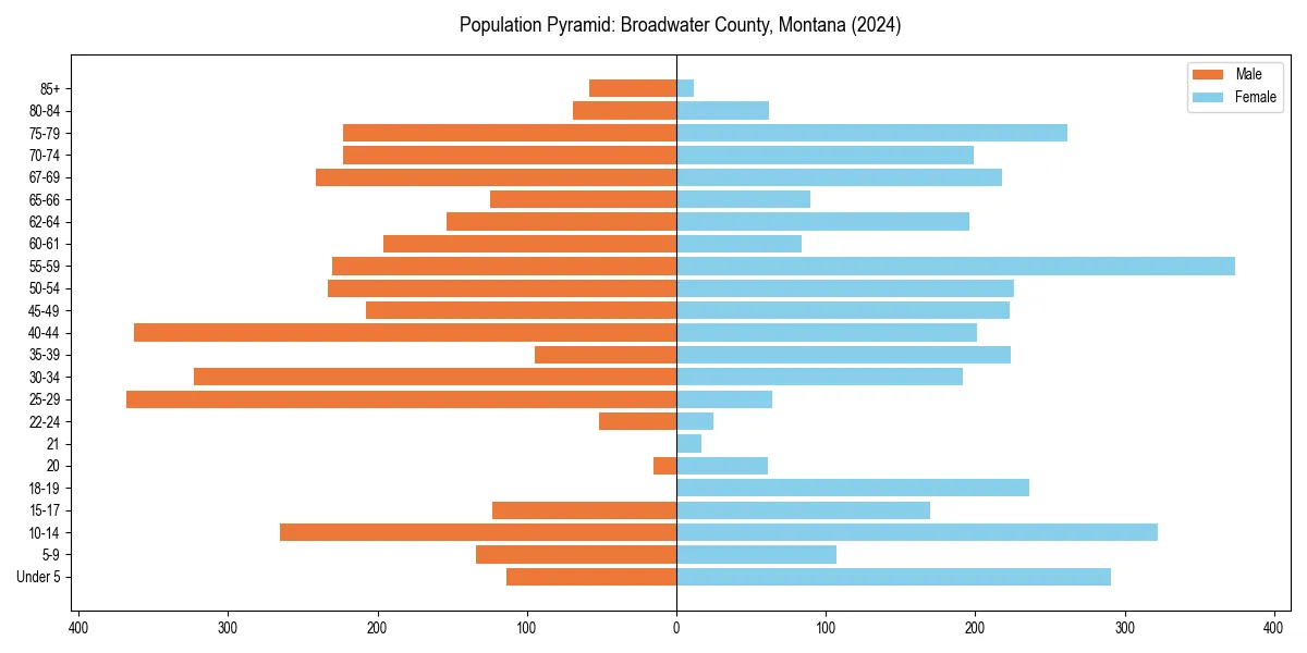 Population pyramid for 