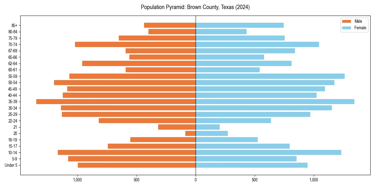 Population pyramid for 