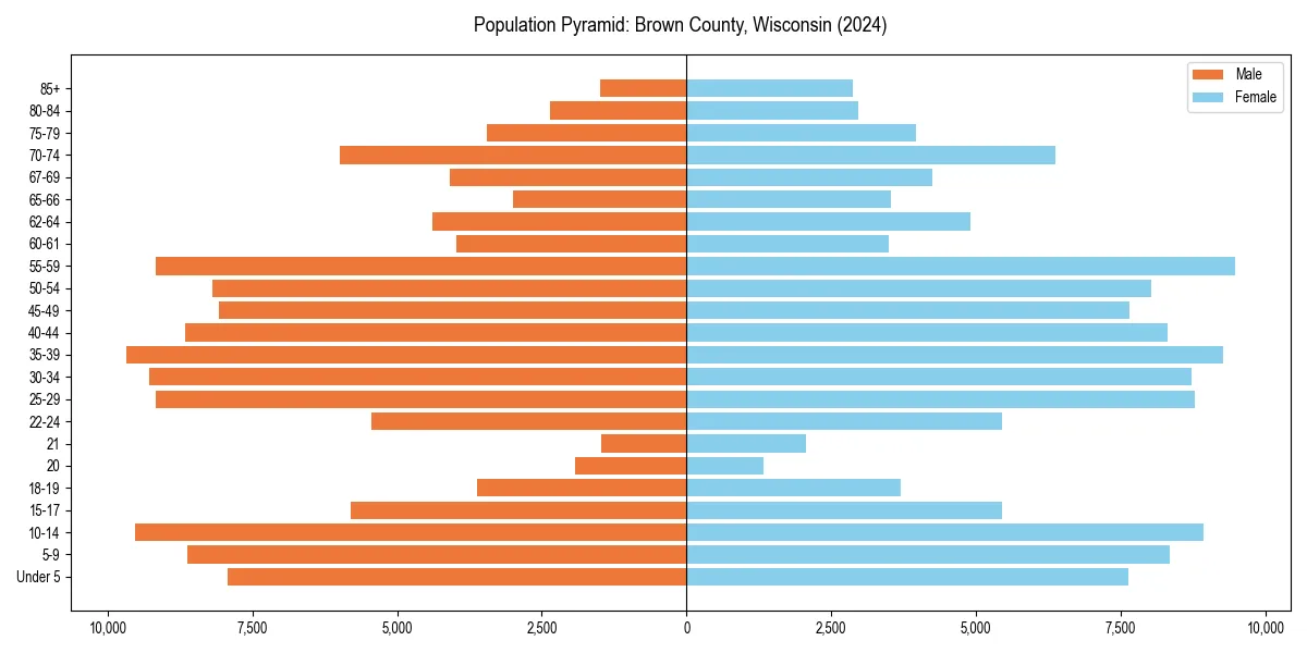 Population pyramid for 