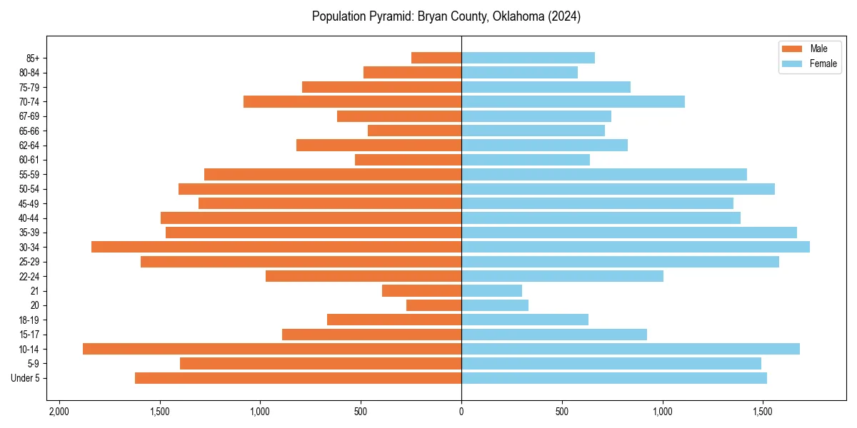 Population pyramid for 