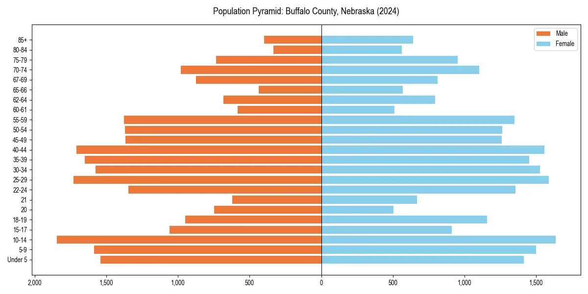 Population pyramid for 
