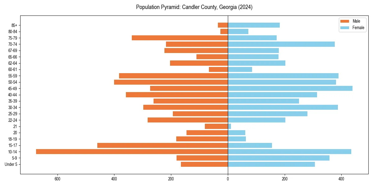 Population pyramid for 