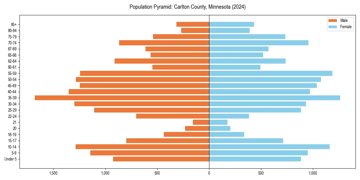 Population pyramid for 