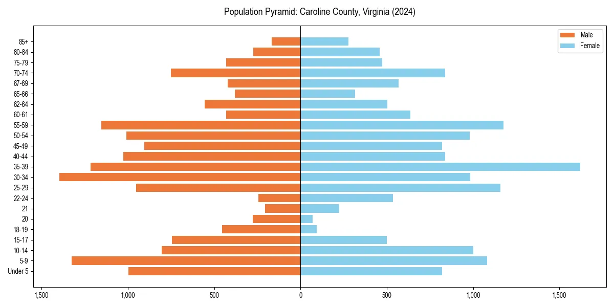 Population pyramid for 