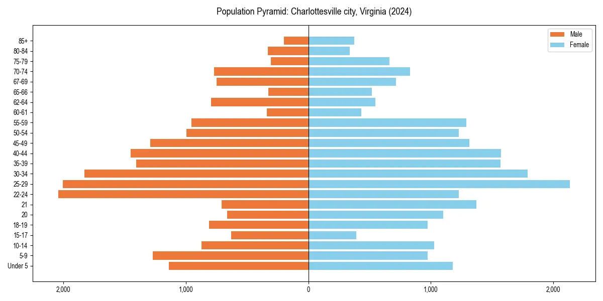 Population pyramid for 