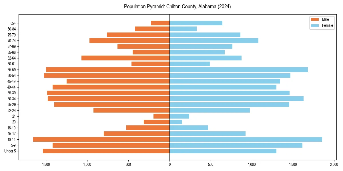 Population pyramid for 