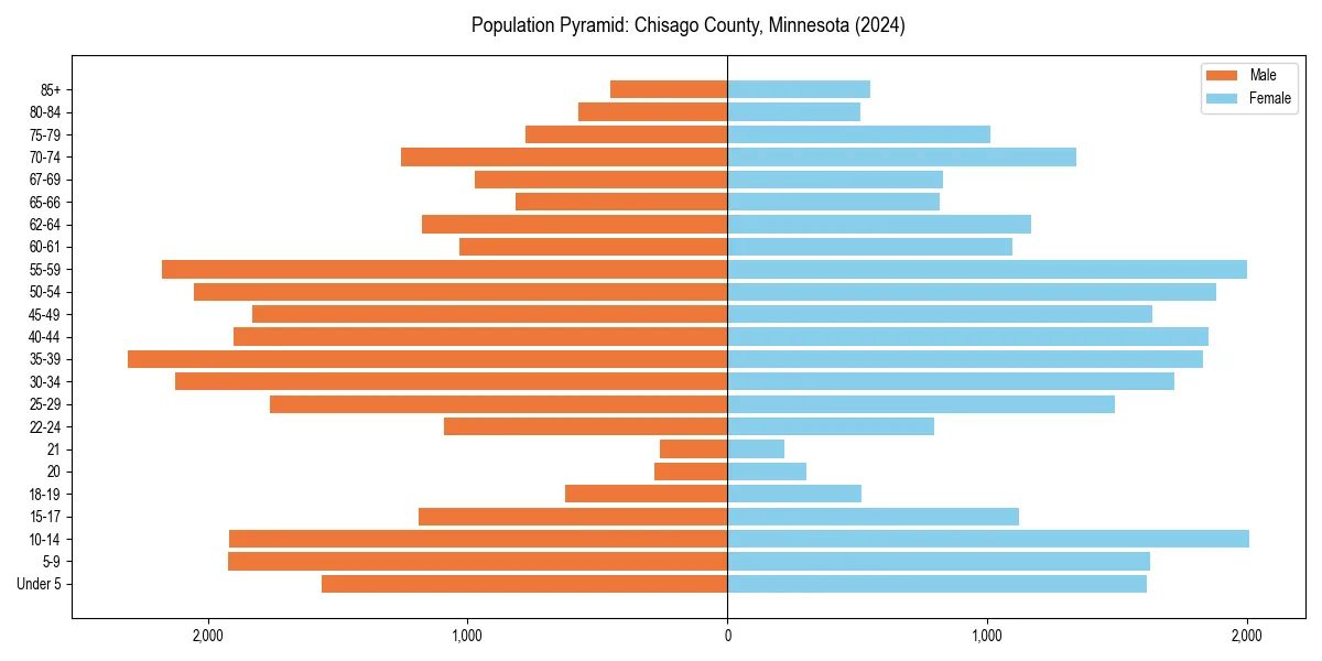 Population pyramid for 