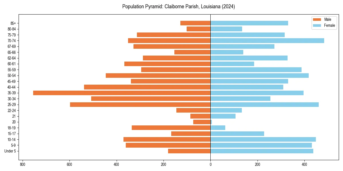 Population pyramid for 