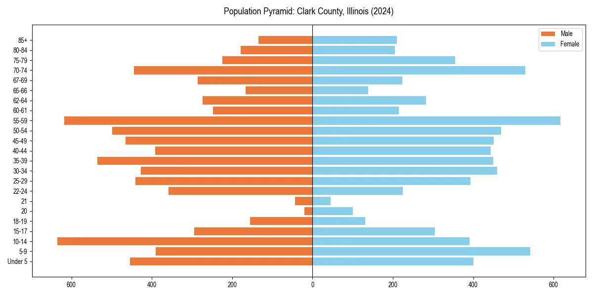 Population pyramid for 