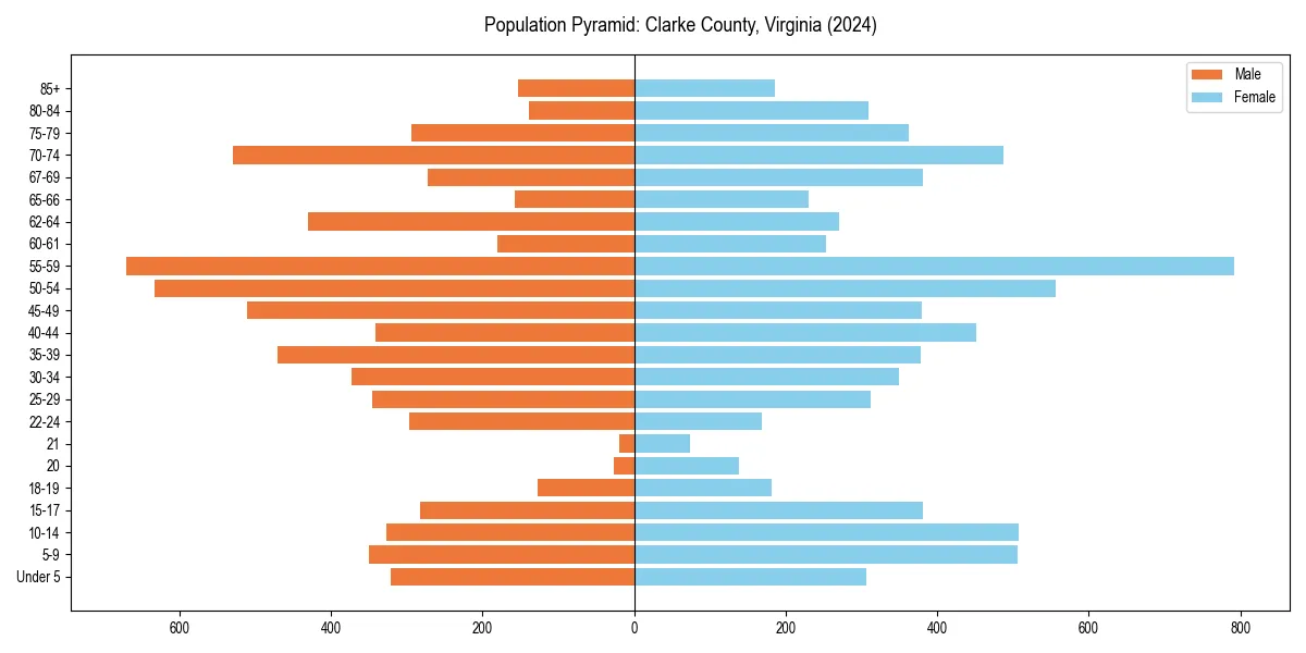 Population pyramid for 
