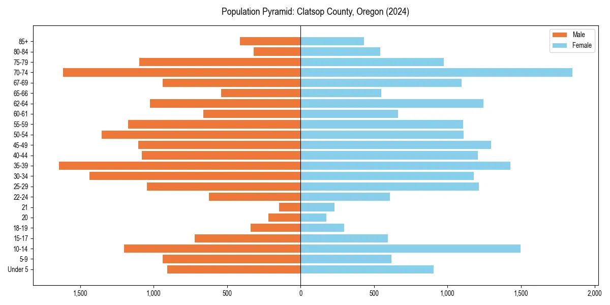 Population pyramid for 
