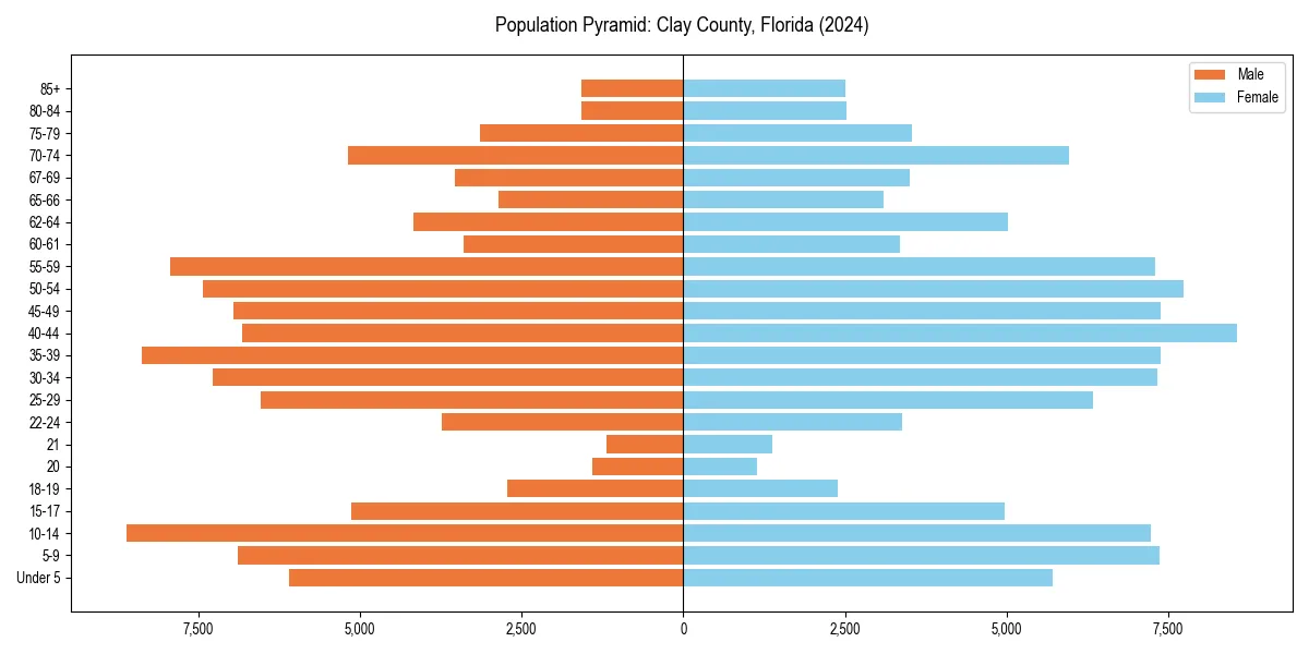 Population pyramid for 