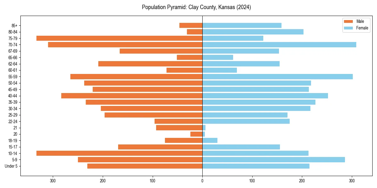 Population pyramid for 