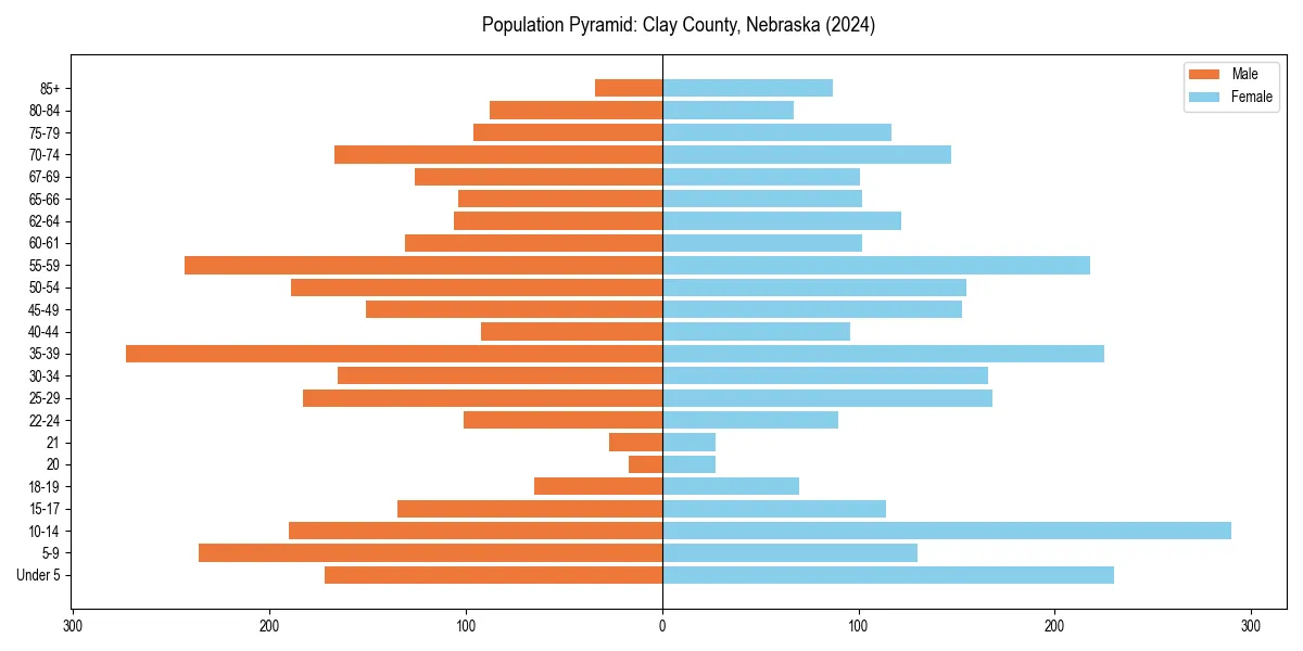 Population pyramid for 