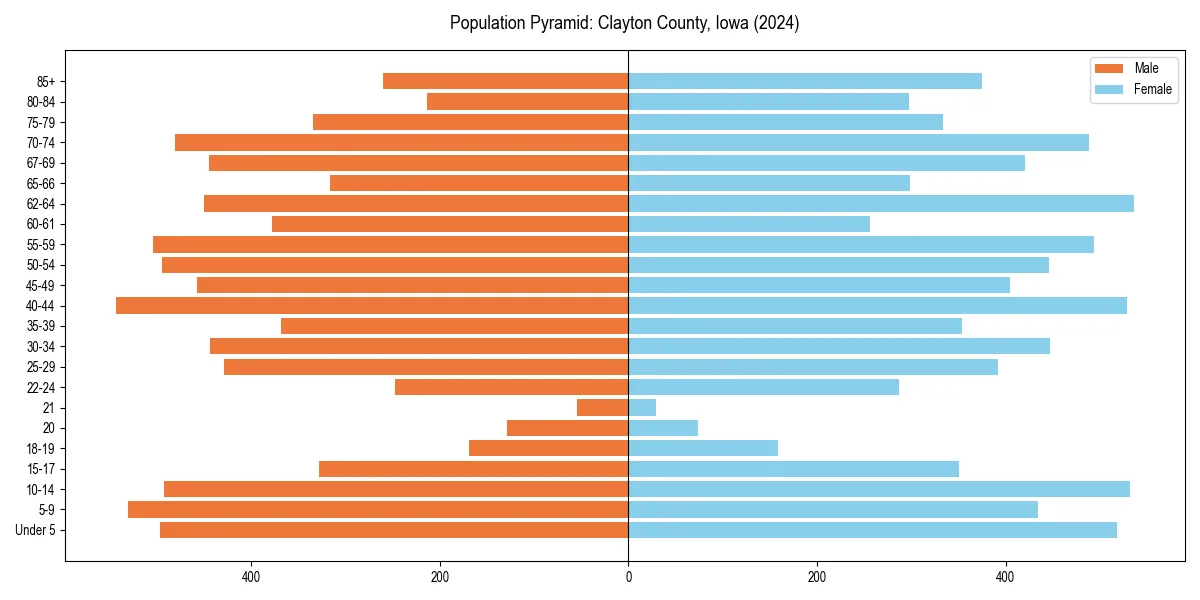Population pyramid for 