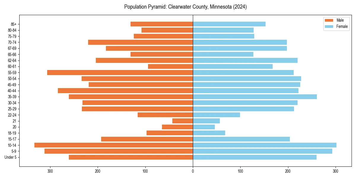 Population pyramid for 