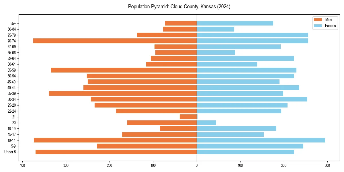 Population pyramid for 