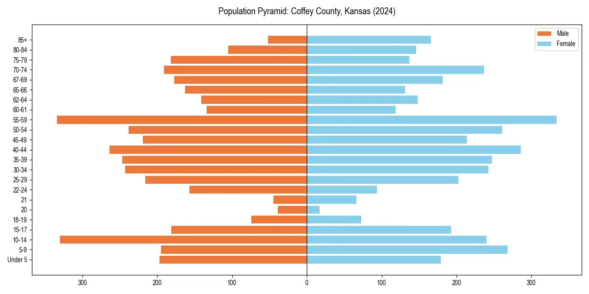 Population pyramid for 