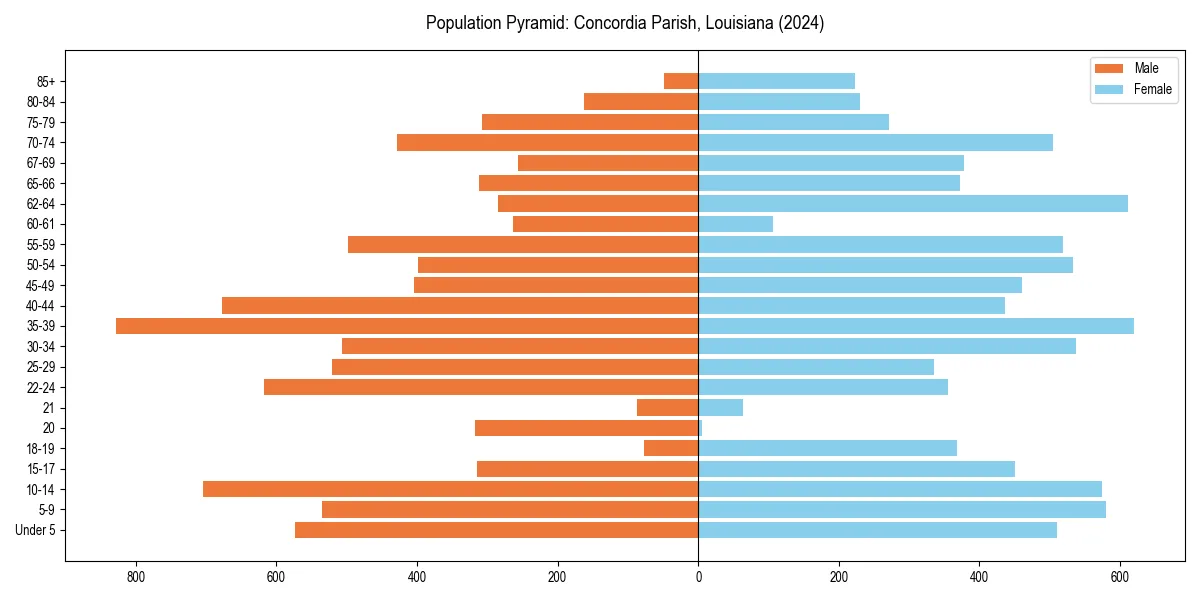 Population pyramid for 
