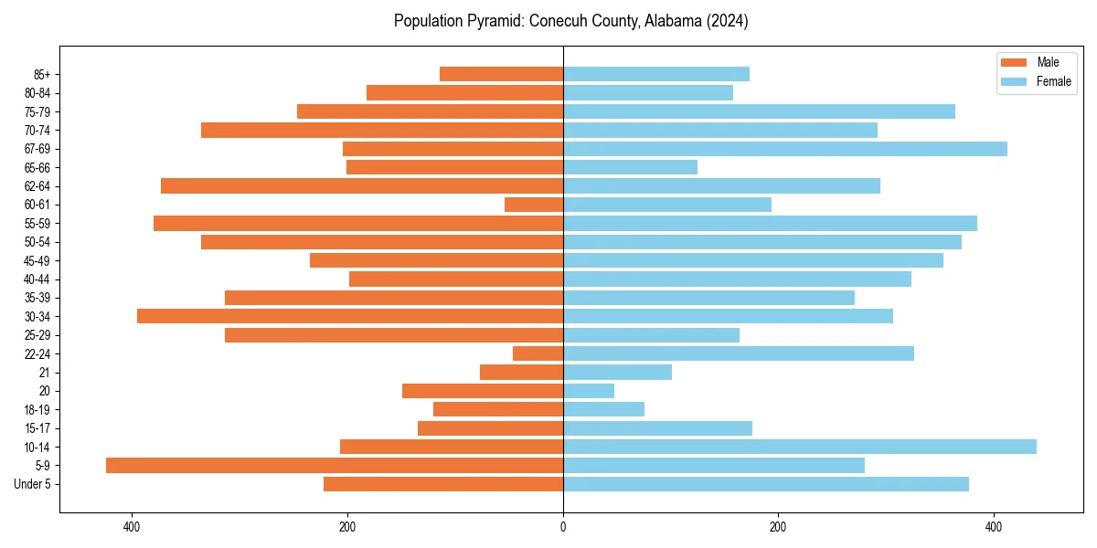 Population pyramid for 