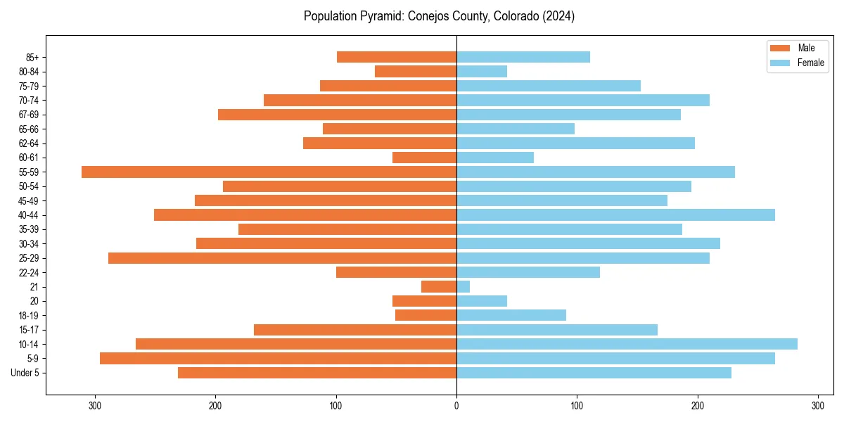 Population pyramid for 