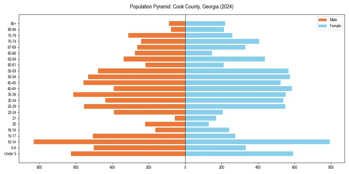 Population pyramid for 
