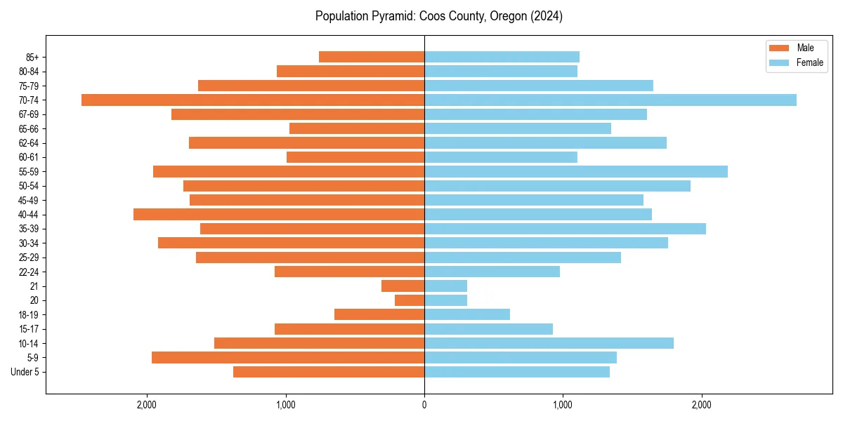 Population pyramid for 