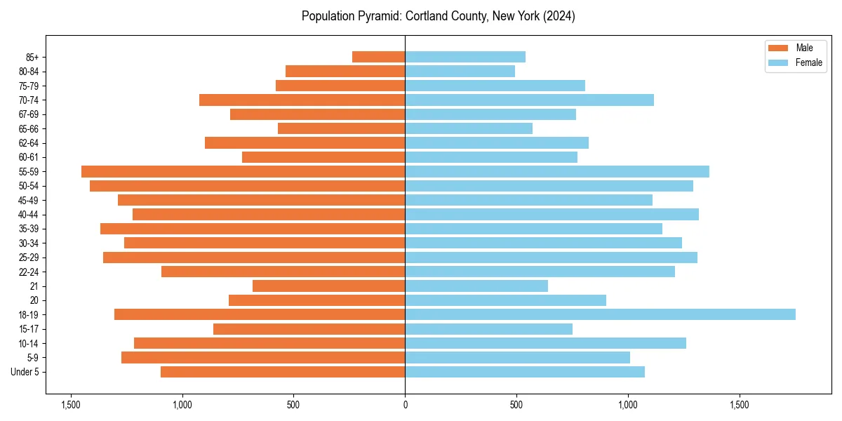Population pyramid for 