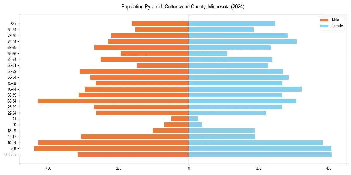 Population pyramid for 