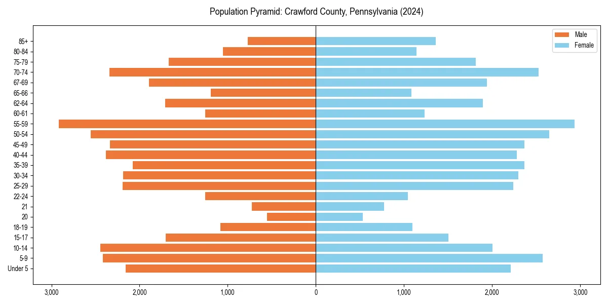 Population pyramid for 