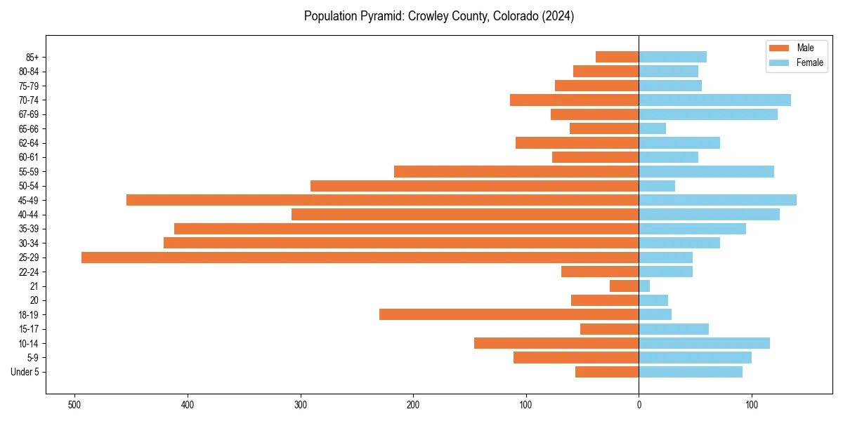 Population pyramid for 