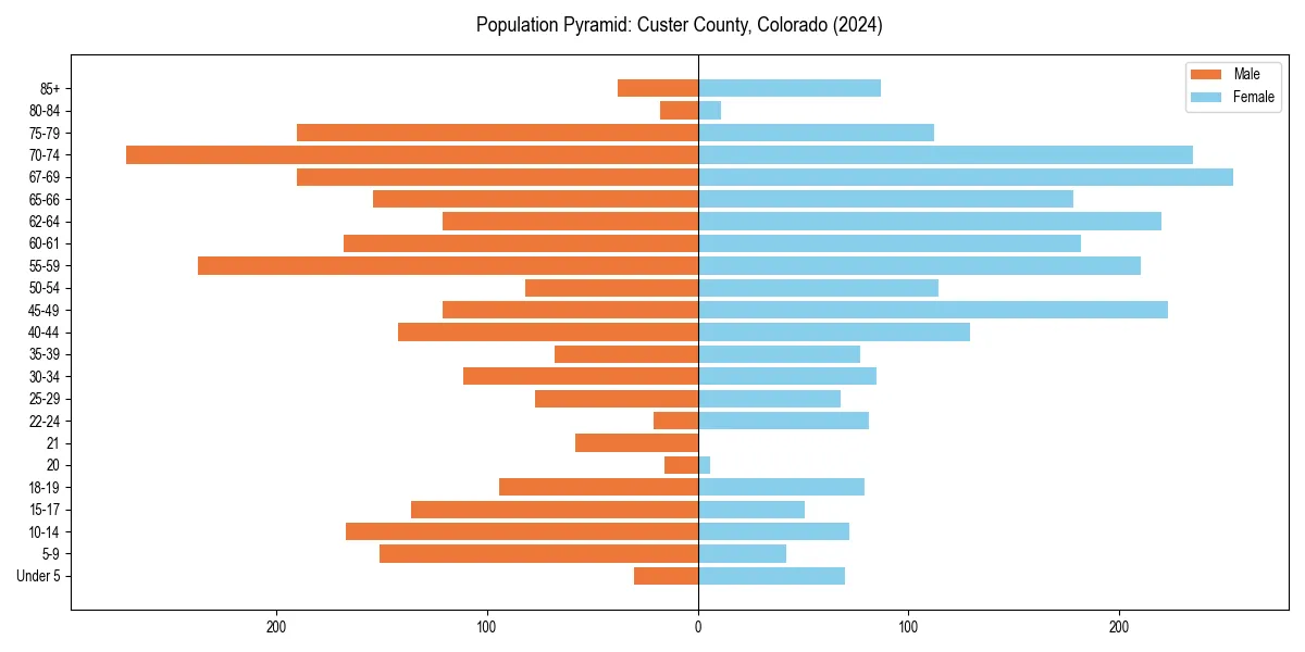 Population pyramid for 