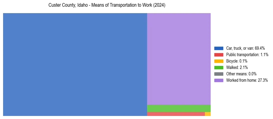 Commute modes in Custer County, Idaho