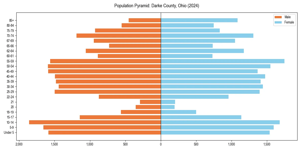 Population pyramid for 