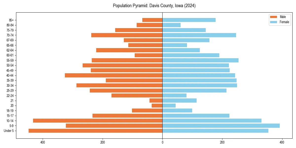 Population pyramid for 